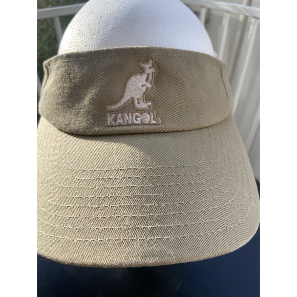Kangol Cotton Twill Visor – Beige Khaki Adjustable - Picture 2 of 16